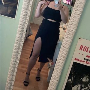 Black Cut-out MIDI dress
